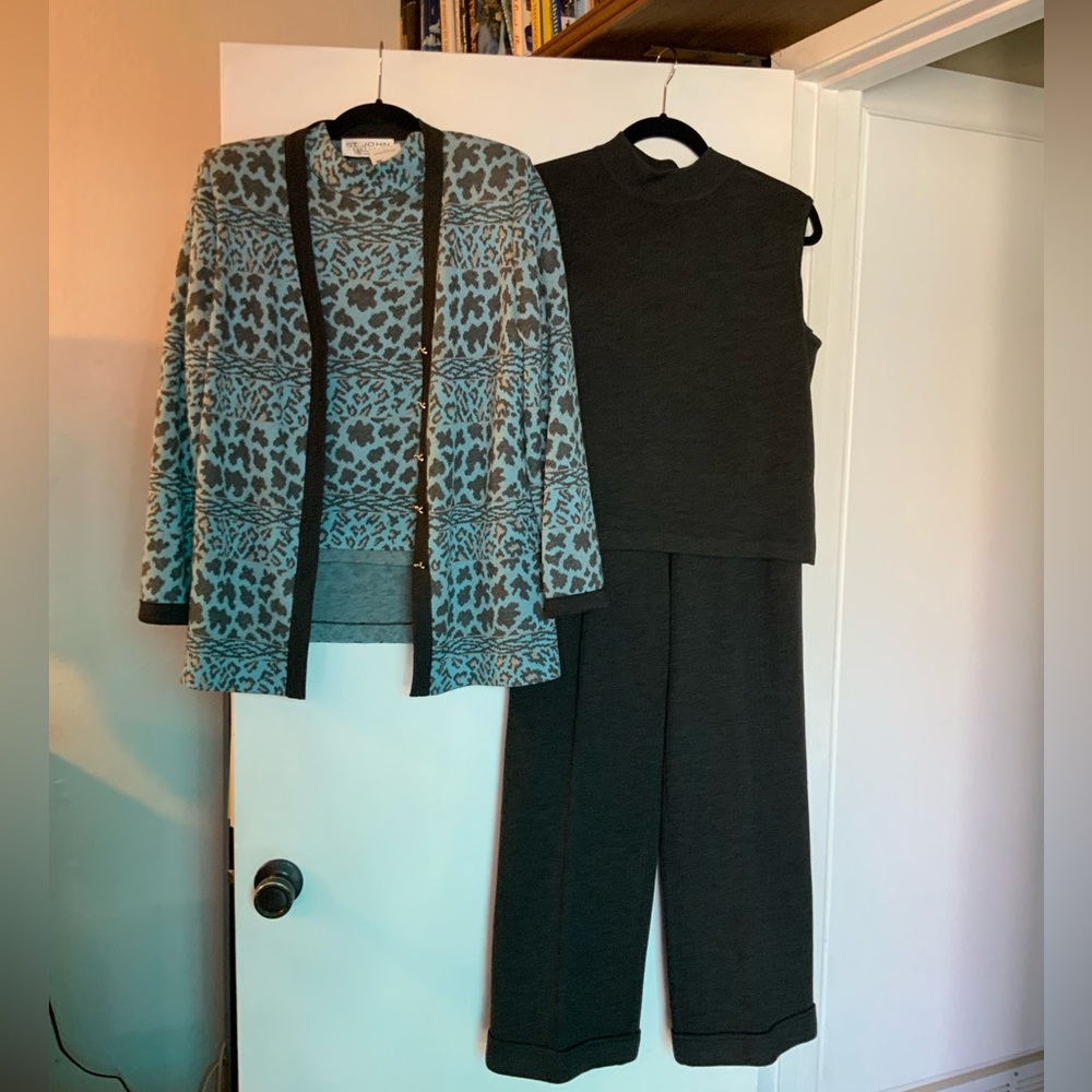 St. John knit cardigan 4 piece ensemble